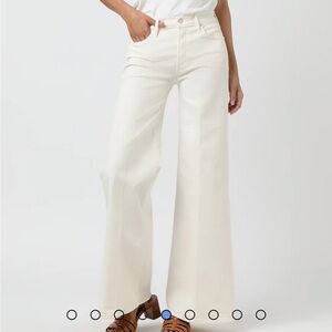 MOTHER Powder Puffs/Cream Twisted Skimp Wide Leg Jean Women’s 31